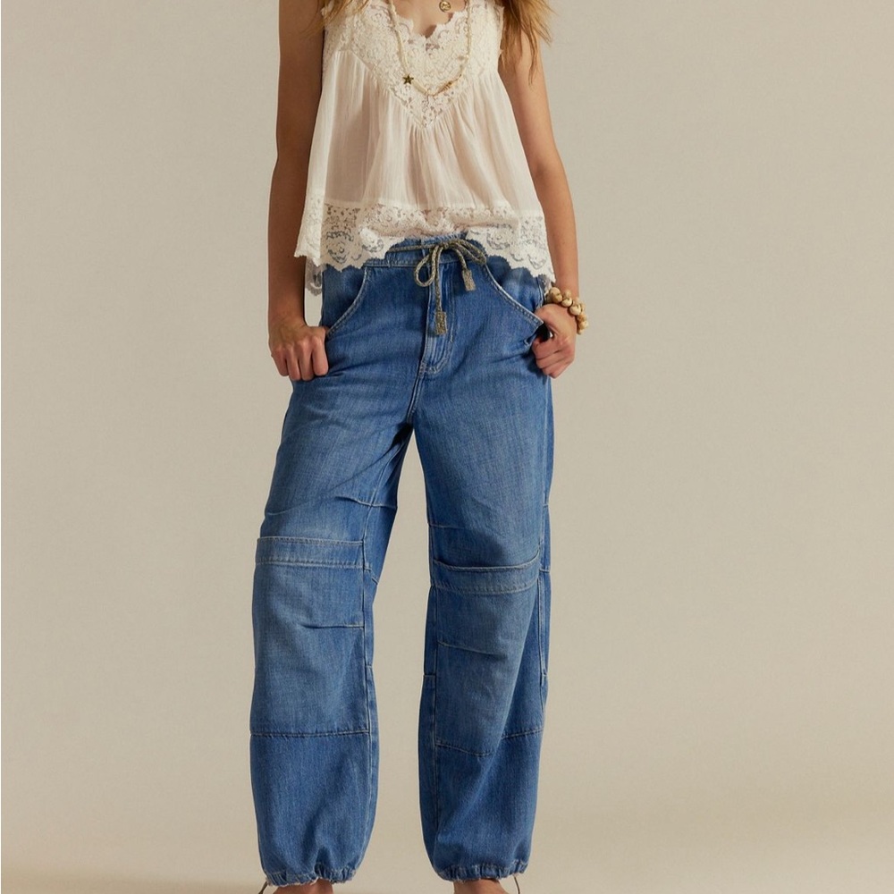 FP WE THE FREE Logan Cinched Cargo Jean, Size XS